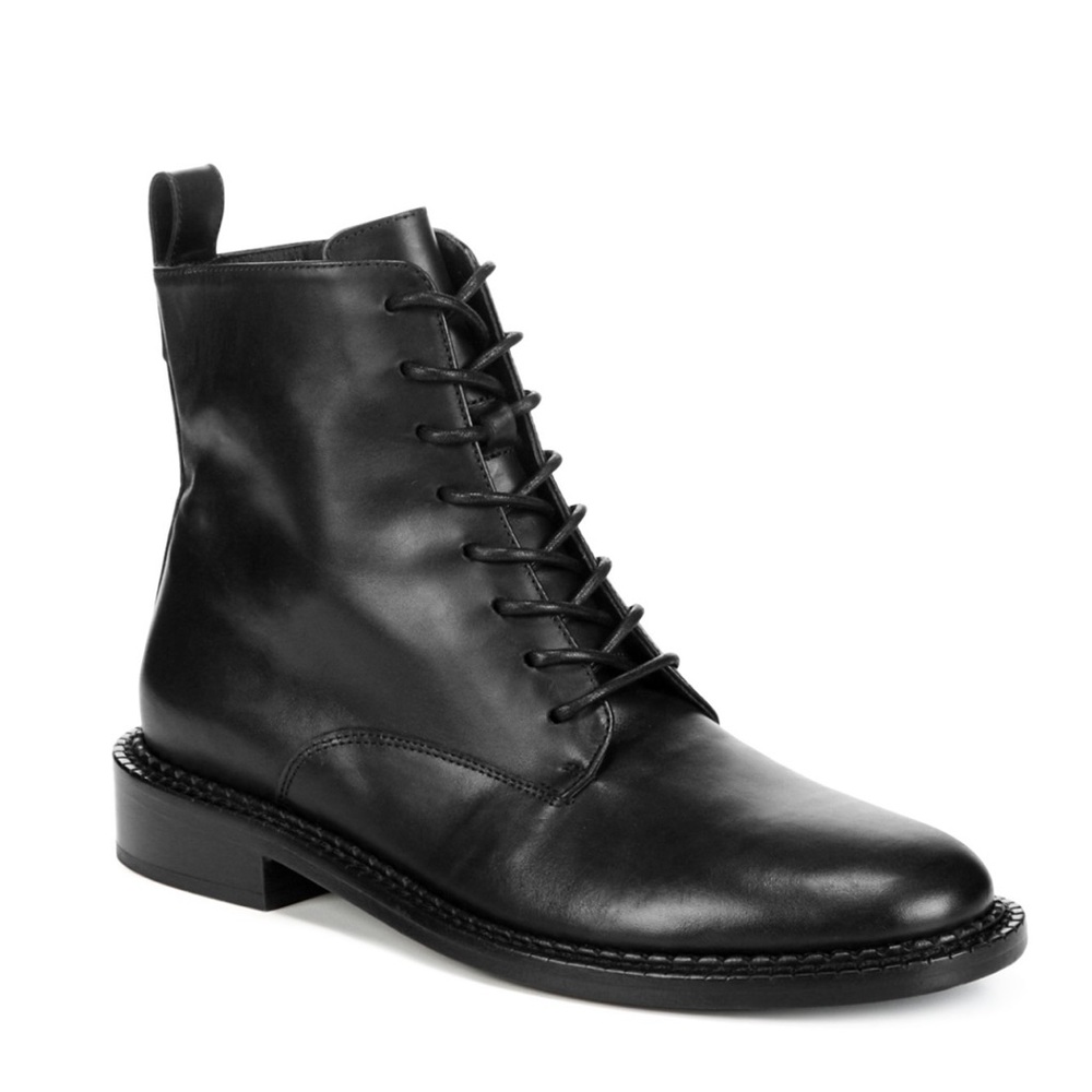VINCE Women's Cabria Black Low Heel Booties